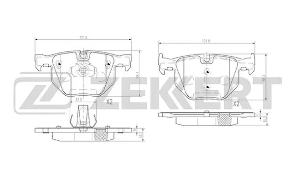 Brake Pad Set, disc brake (BS-2937)