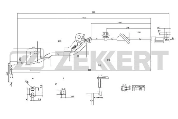 Sensor, wheel speed (SE-6043)