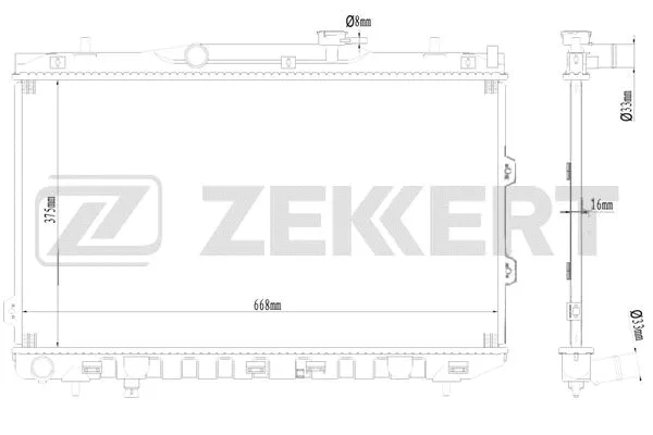 Radiator, engine cooling (MK-1144)