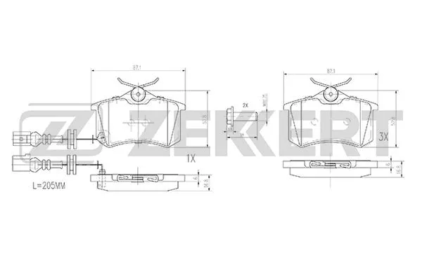 Brake Pad Set, disc brake (BS-2917)