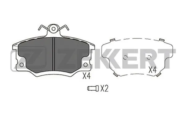 Brake Pad Set, disc brake (BS-1542)