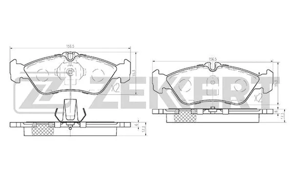 Brake Pad Set, disc brake (BS-2846)