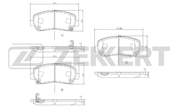 Brake Pad Set, disc brake (BS-1000)