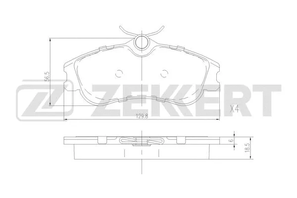 Brake Pad Set, disc brake (BS-2892)