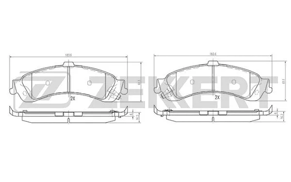 Brake Pad Set, disc brake (BS-2129)