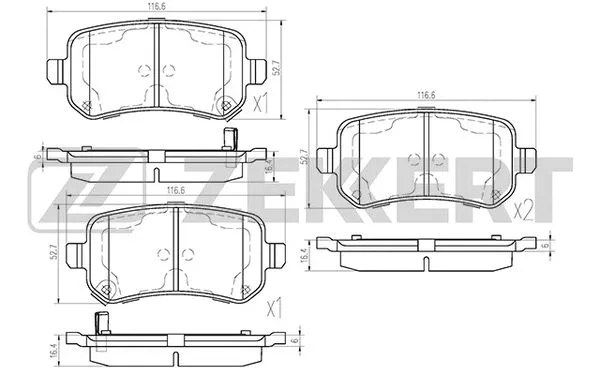 Brake Pad Set, disc brake (BS-1126)