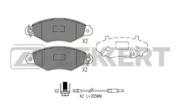 Brake Pad Set, disc brake (BS-1088)