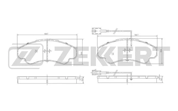 Brake Pad Set, disc brake (BS-1459)