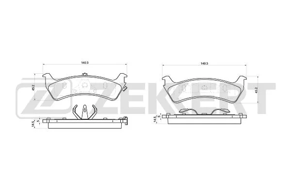 Brake Pad Set, disc brake (BS-1028)