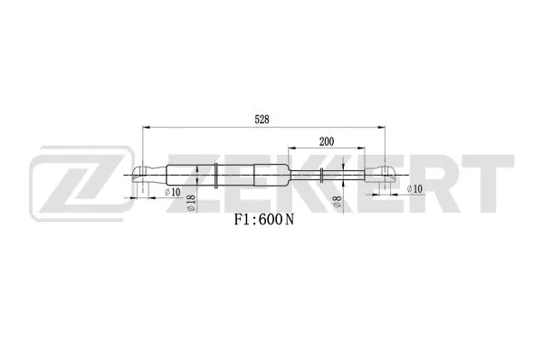Gas Spring, boot/cargo area (GF-2543)