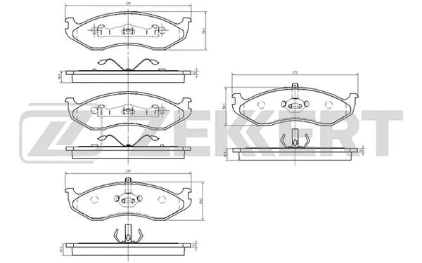 Brake Pad Set, disc brake (BS-1271)