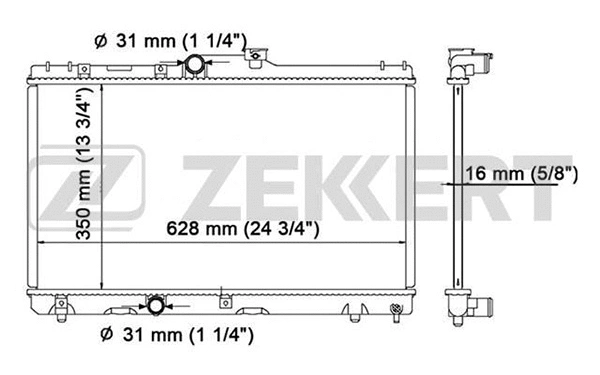 Radiator, engine cooling (MK-1044)