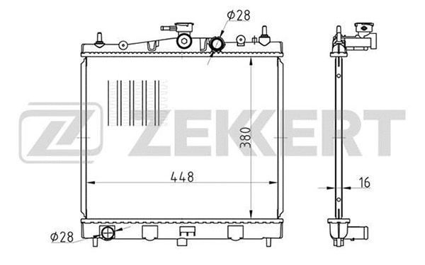 Radiator, engine cooling (MK-1450)