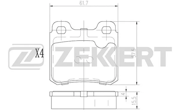Brake Pad Set, disc brake (BS-3000)