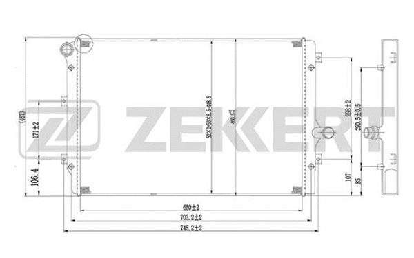 Radiator, engine cooling (MK-1234)