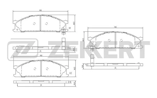 Brake Pad Set, disc brake (BS-2518)