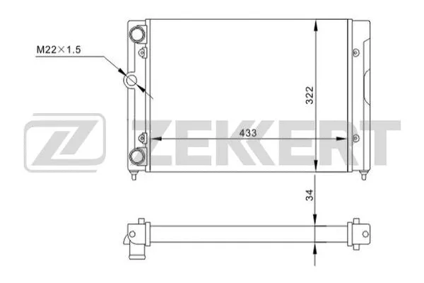 Radiator, engine cooling (MK-1510)