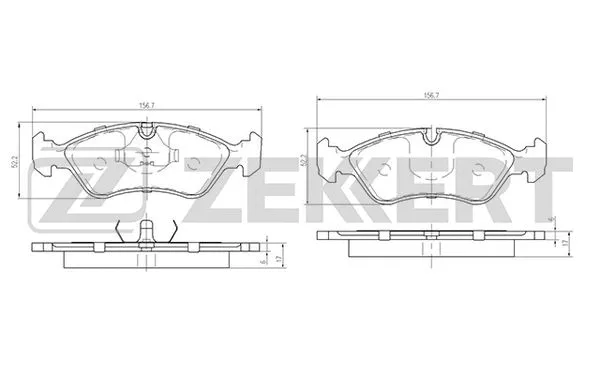 Brake Pad Set, disc brake (BS-2458)