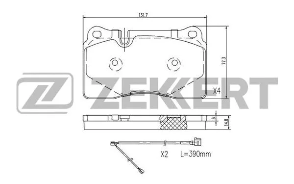 Brake Pad Set, disc brake (BS-1255)
