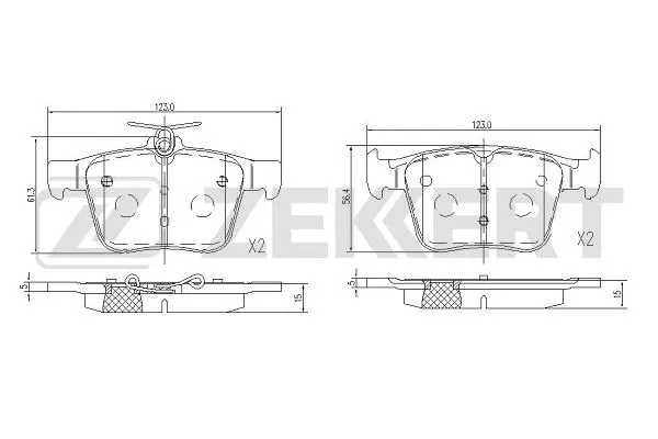 Brake Pad Set, disc brake (BS-1114)