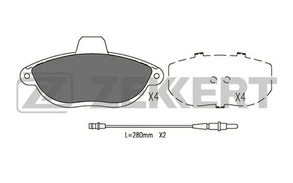 Brake Pad Set, disc brake (BS-2882)