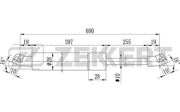 Gas Spring, boot/cargo area (GF-1159)