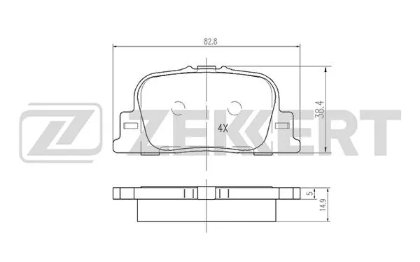 Brake Pad Set, disc brake (BS-1865)