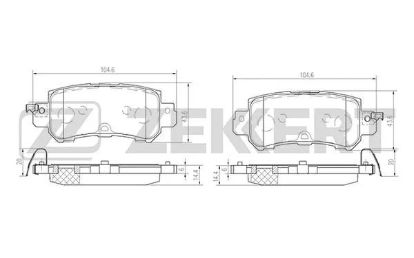Brake Pad Set, disc brake (BS-1246)