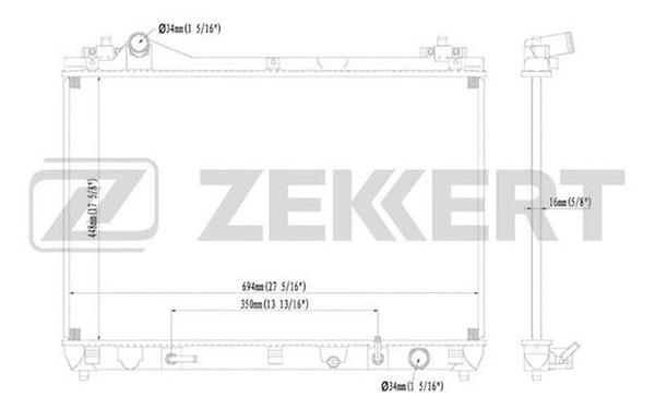 Radiator, engine cooling (MK-1198)