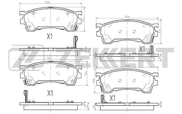 Brake Pad Set, disc brake (BS-2036)