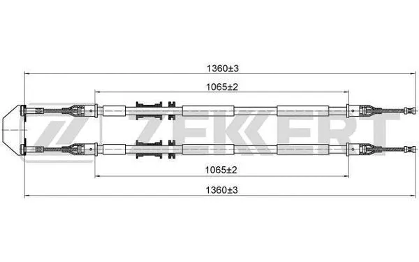 Cable Pull, parking brake (BZ-1228)