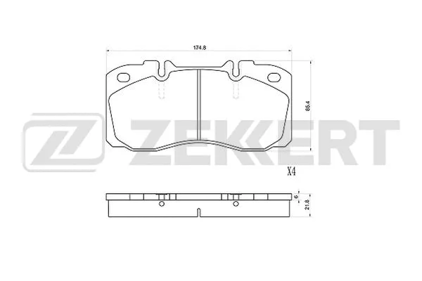 Brake Pad Set, disc brake (BS-1548)