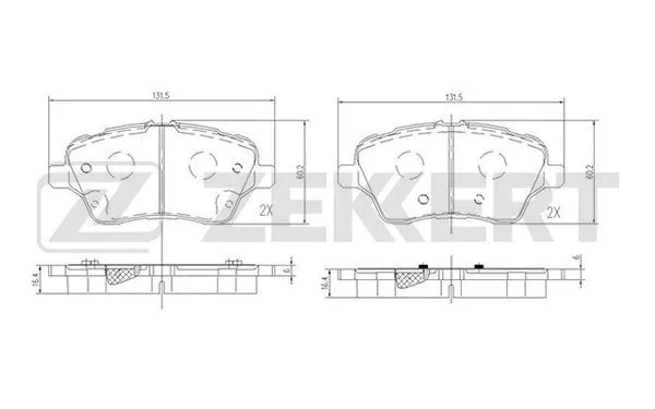 Brake Pad Set, disc brake (BS-1693)