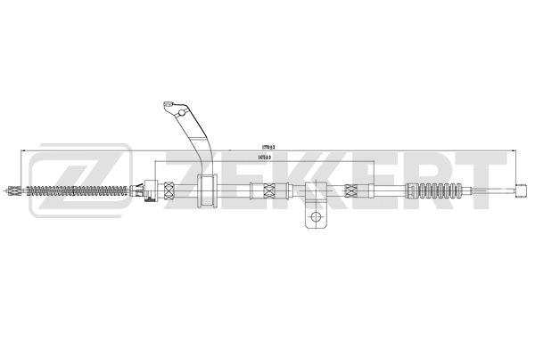 Cable Pull, parking brake (BZ-1191)