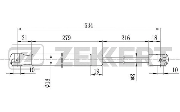 Gas Spring, boot/cargo area (GF-1140)