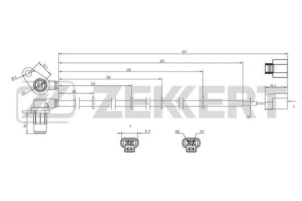 Sensor, wheel speed (SE-6165)