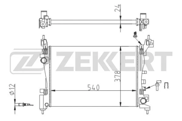 Radiator, engine cooling (MK-1559)