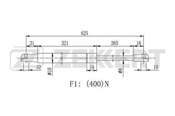 Gas Spring, boot/cargo area (GF-2208)