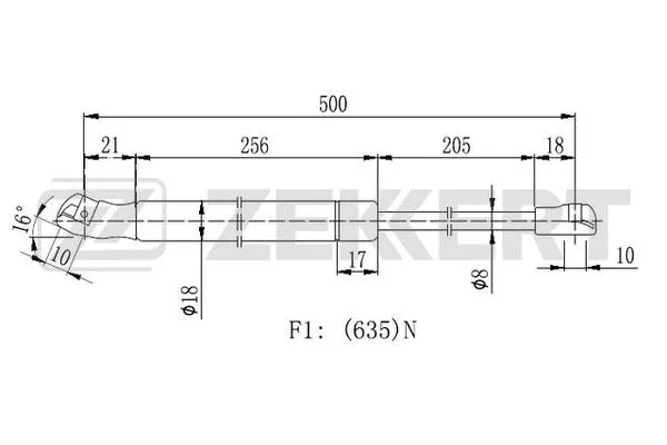 Gas Spring, boot/cargo area (GF-2174)