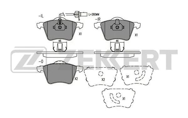 Brake Pad Set, disc brake (BS-2925)