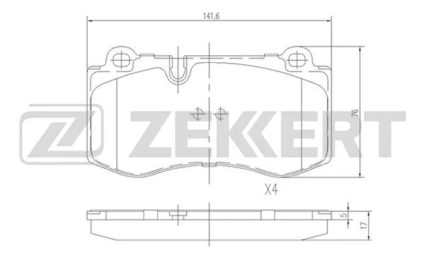 Brake Pad Set, disc brake (BS-2164)