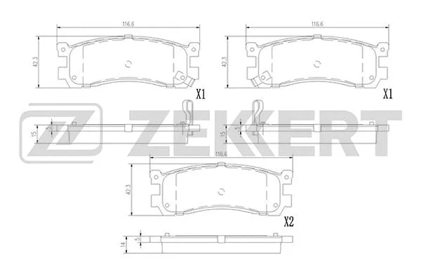 Brake Pad Set, disc brake (BS-1391)