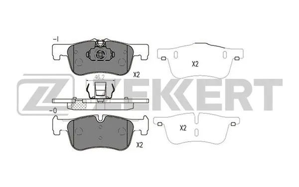 Brake Pad Set, disc brake (BS-2146)