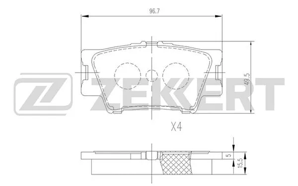 Brake Pad Set, disc brake (BS-2715)