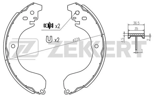 Brake Shoe Set (BK-4179)