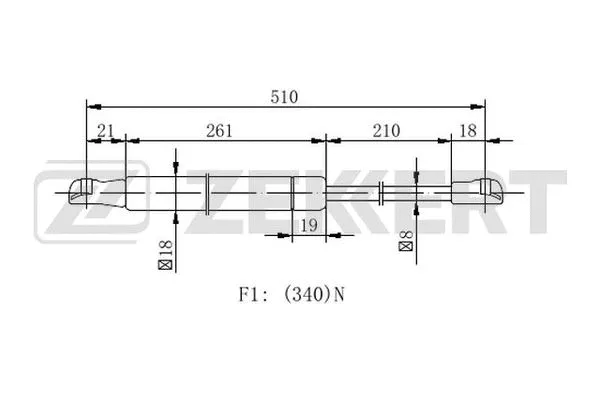 Gas Spring, boot/cargo area (GF-2390)