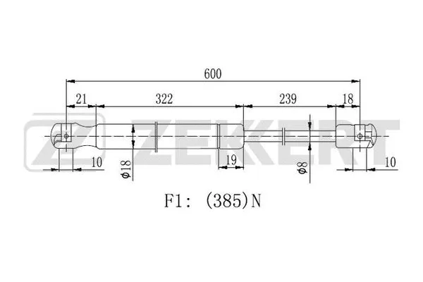 Gas Spring, boot/cargo area (GF-2444)