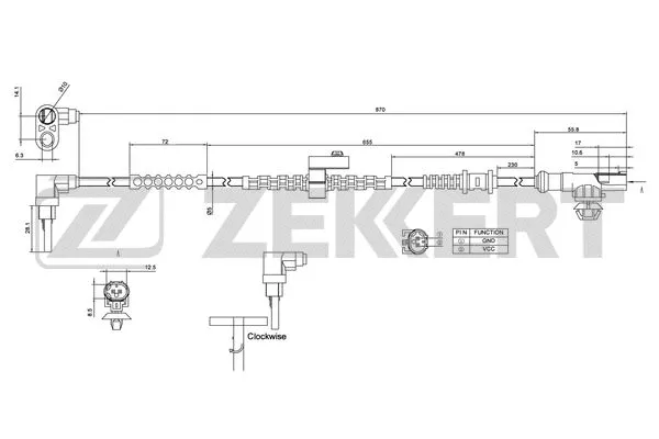 Sensor, wheel speed (SE-6123)
