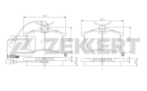 Brake Pad Set, disc brake (BS-1376)