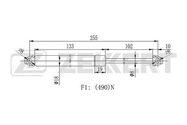 Gas Spring, boot/cargo area (GF-2183)